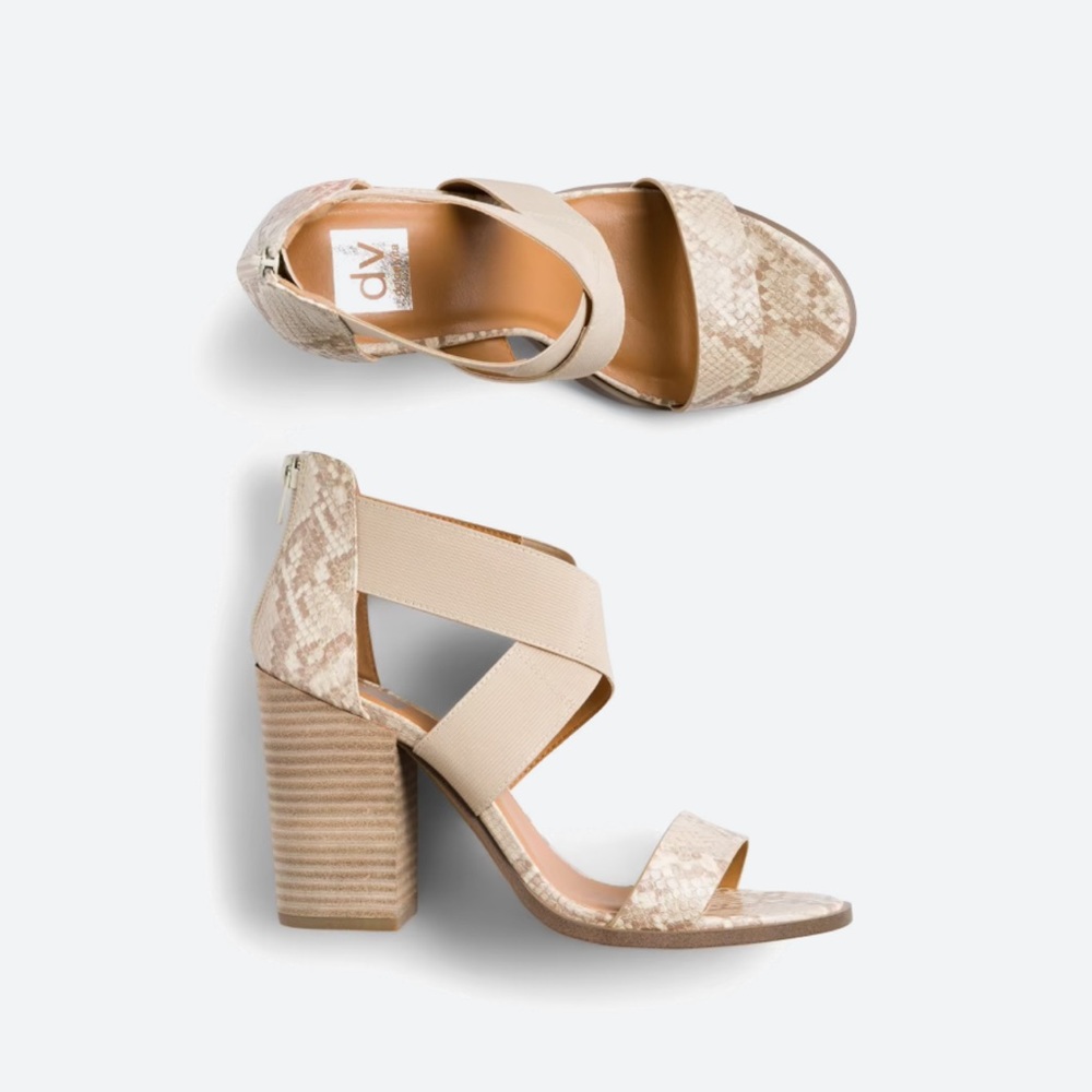 DV BY DOLCE VITA BILIANA SANDALS, SIZE 8.5, BLUSH, NEVER WORN